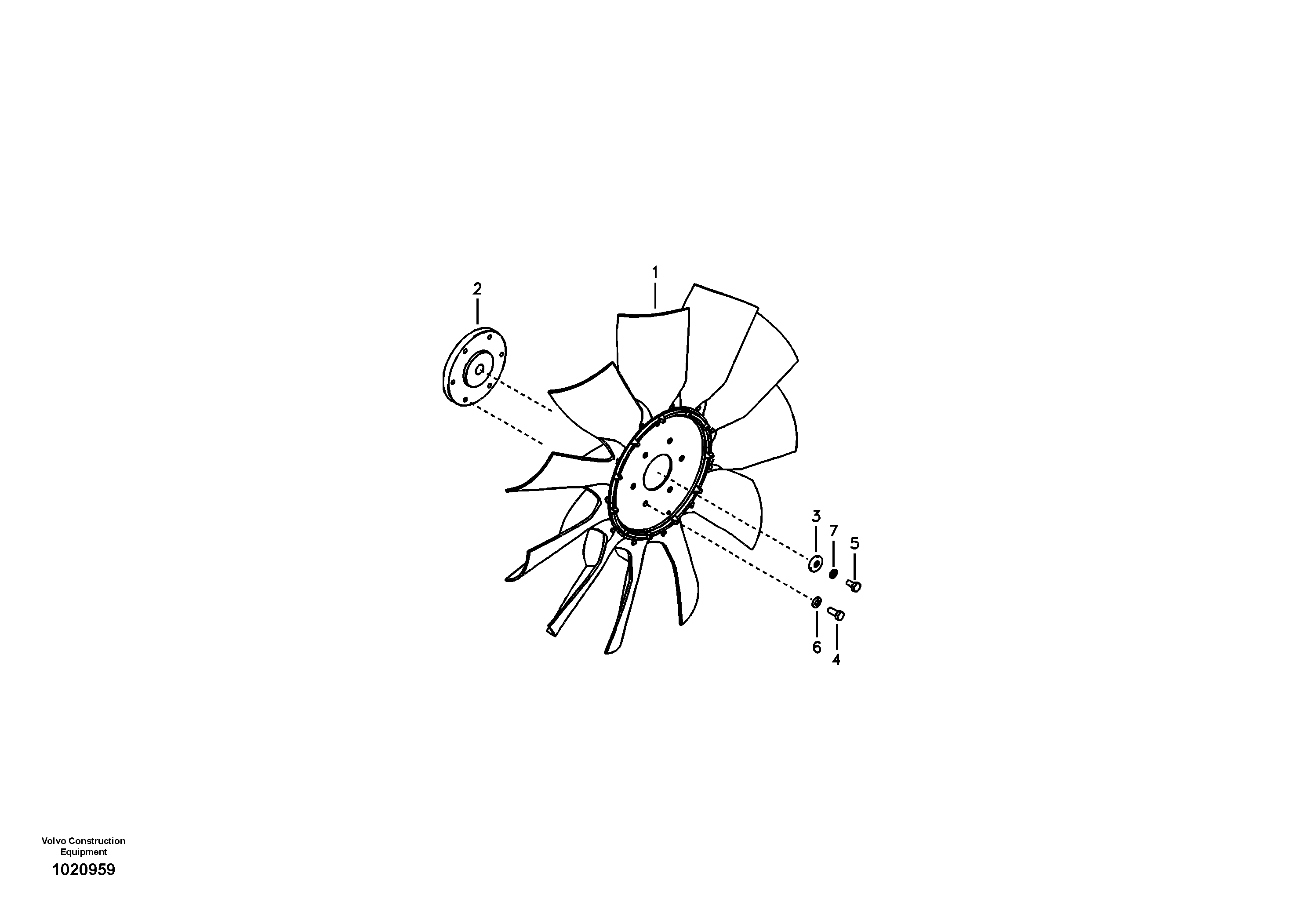 Cooling fan mounting — volvo parts diagram