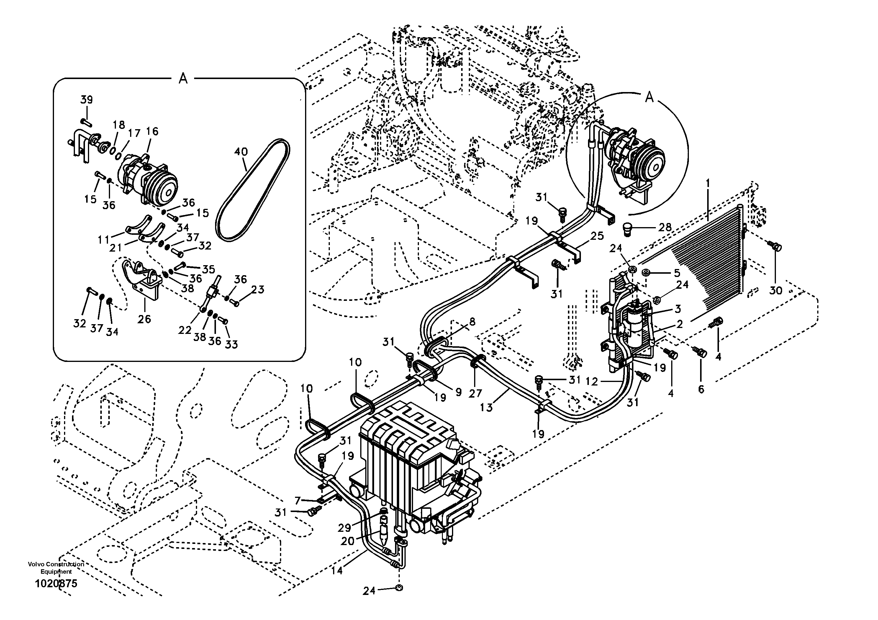 Air conditioning unit line — volvo parts diagram