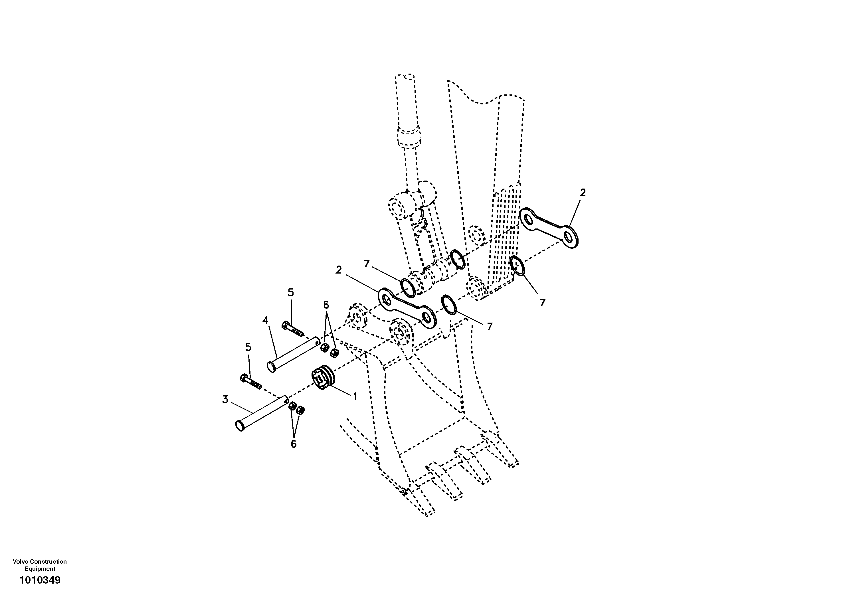 Linkage for no bucket — volvo parts diagram