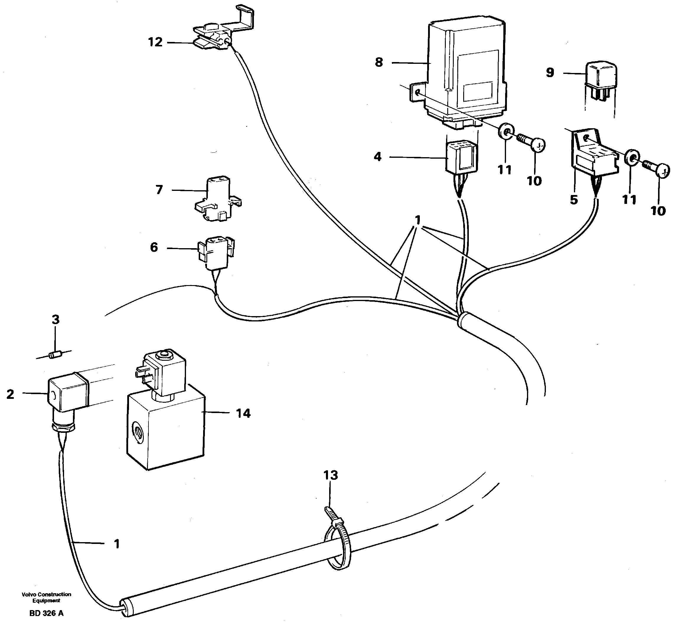Low-emission: Electrical equipment 92238 — volvo parts diagram