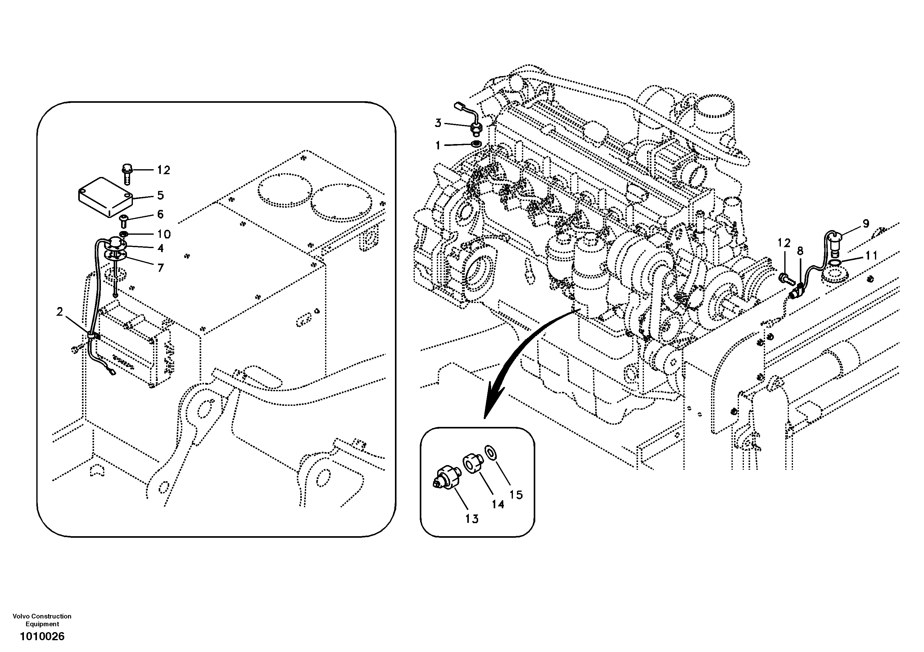 Electrical sensor — volvo parts diagram