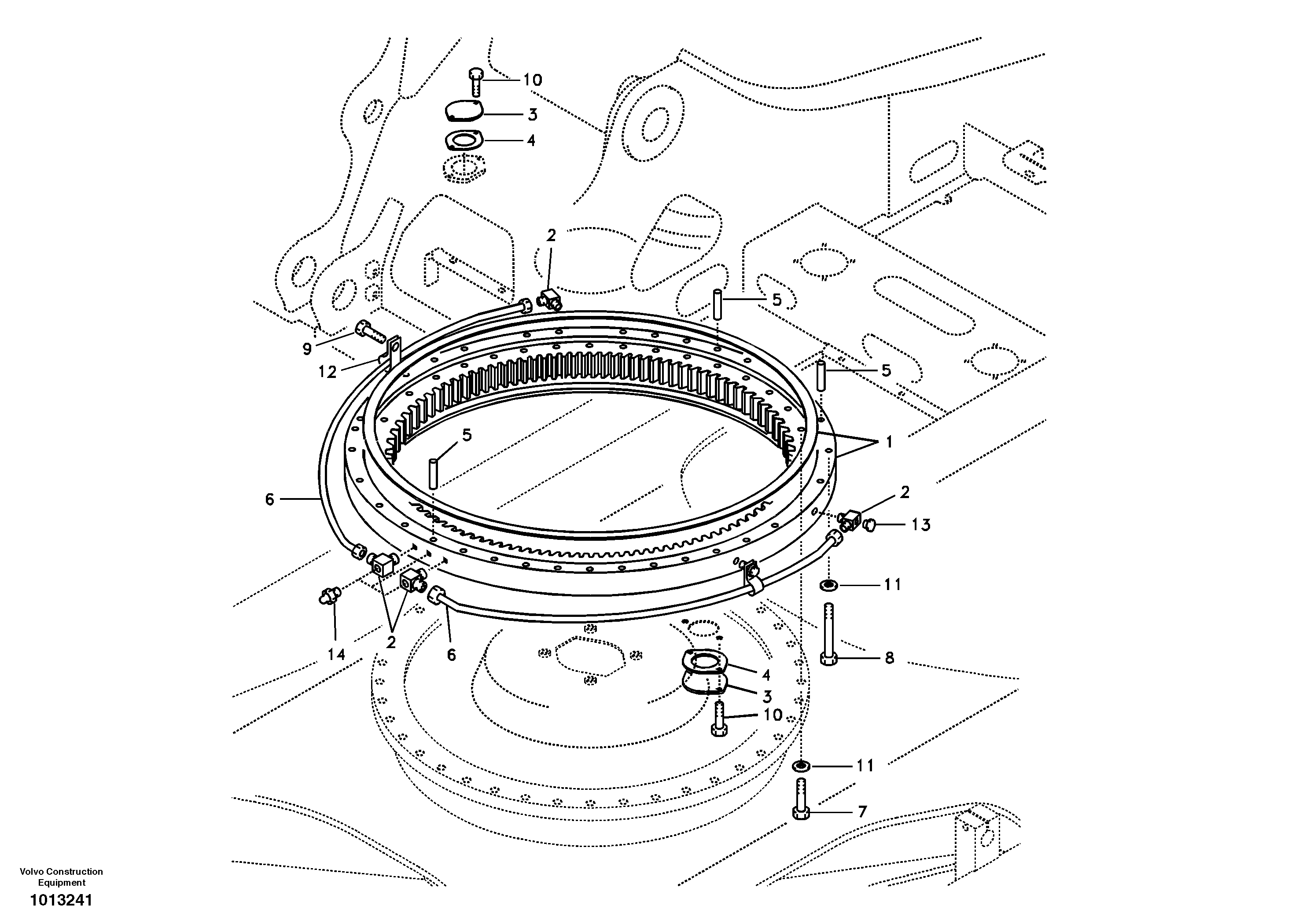 Swing system — volvo parts diagram