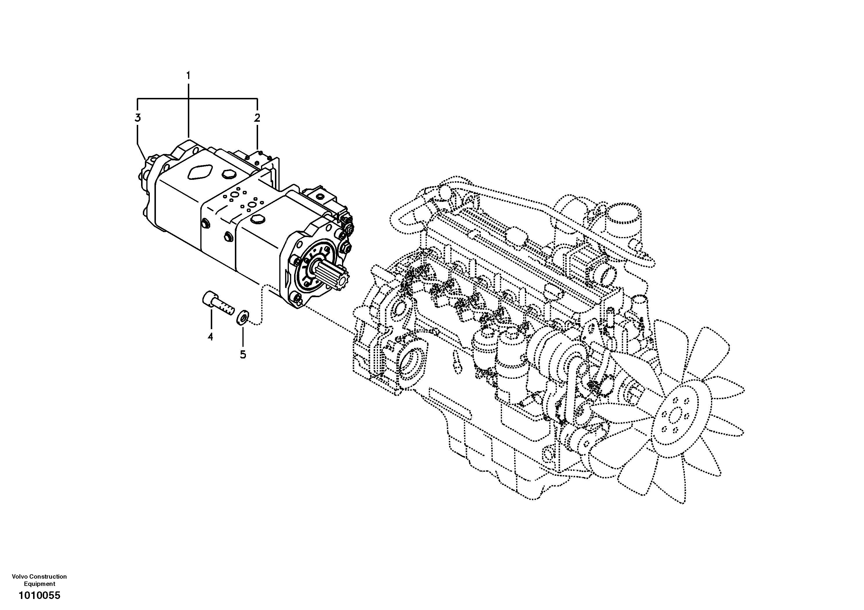 Pump installation — volvo parts diagram