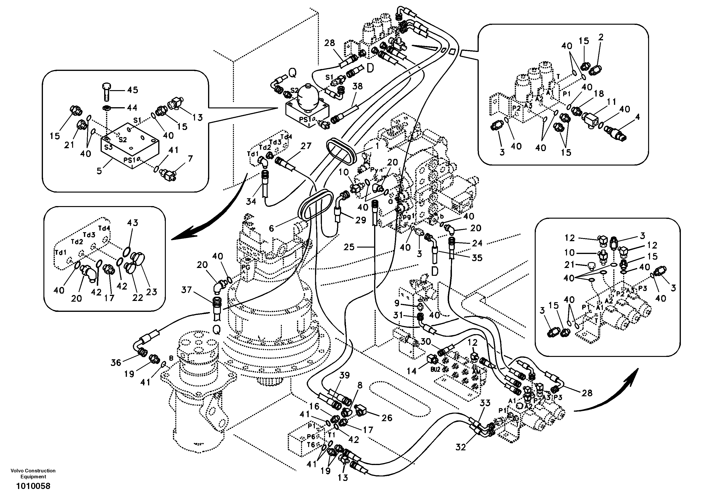 Servo system, control valve to solenoid valve — volvo parts diagram