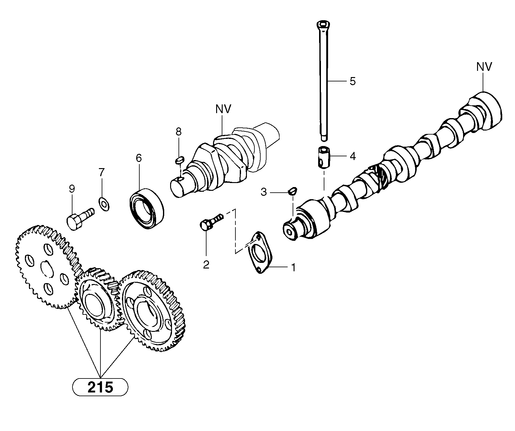Camshaft — volvo parts diagram