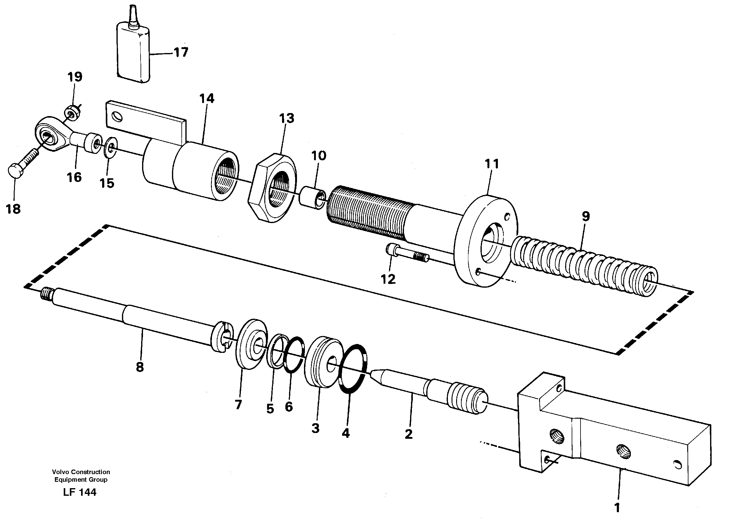 Hydraulic cylinder — volvo parts diagram